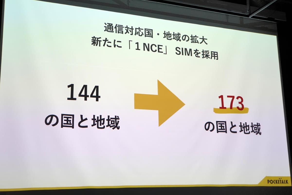 1NCEは欧州キャリアが中心となって立ち上げたキャリアのため、展開国が多い。これを採用したことで、対応する国と地域の数が拡大した