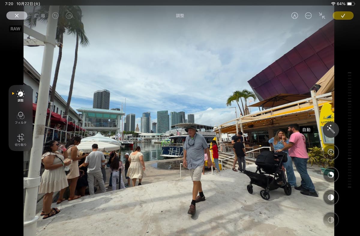 黒枠がiPad mini(第6世代)で、白枠がiPad mini(A17 Pro)。後者はApple Intelligenceが使えるので、写真アプリで「クリーンアップ」機能が使える