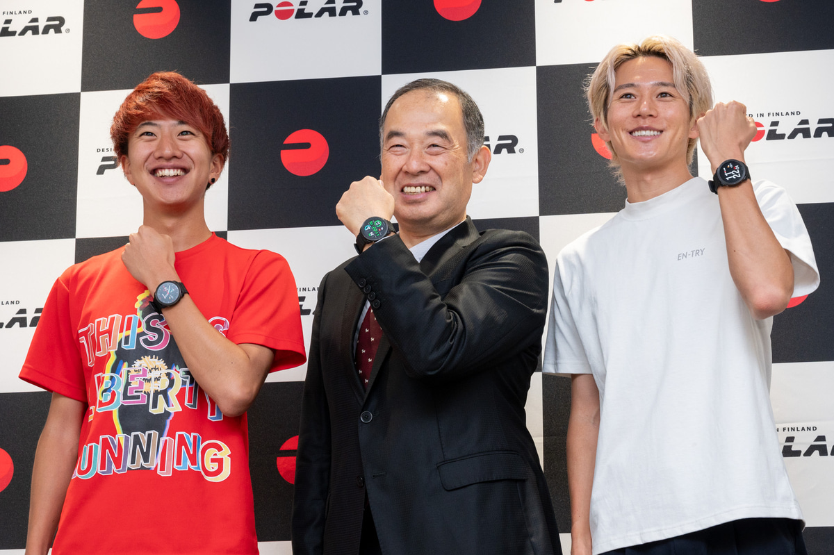 左から古和田響氏、ポラール・エレクトロ・ジャパン 代表取締役の榊原伸司氏、三津家貴也氏