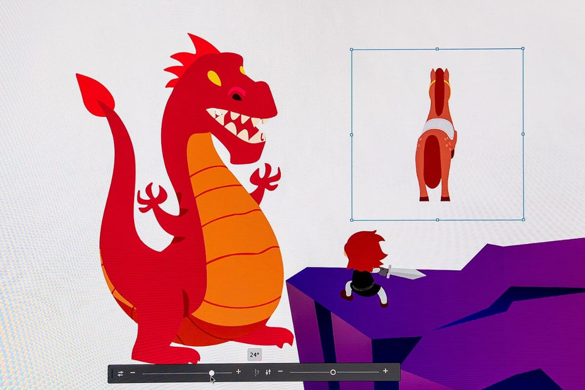 Project Turntableで、横から描かれた馬の絵をぐるりと回転