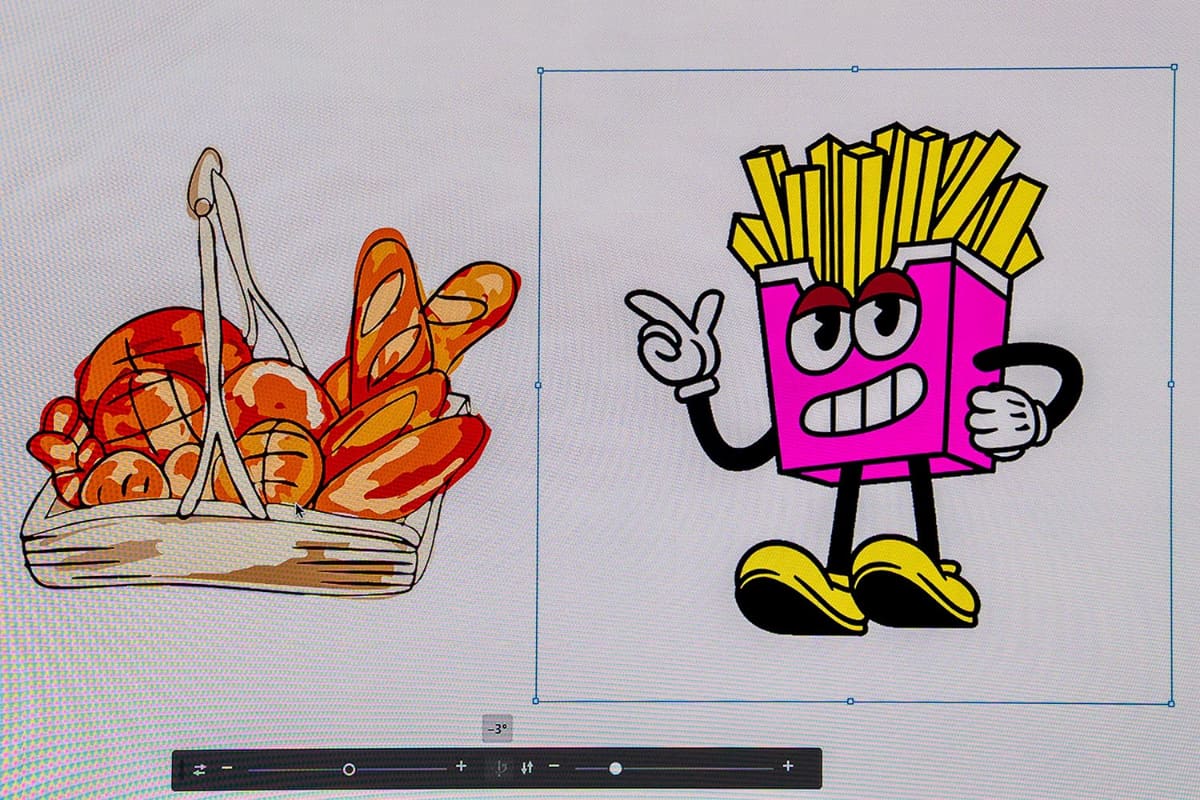 同じくProject Turntableの例。パンが入ったカゴの絵を自由な角度へ変更