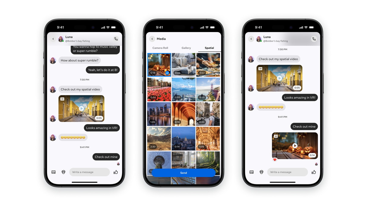 空間ビデオの共有