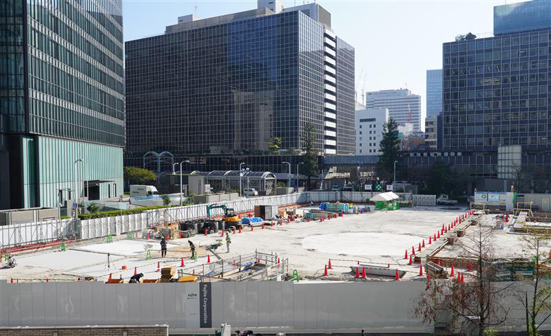 円形の残る大阪マルビル跡地(11月14日撮影)