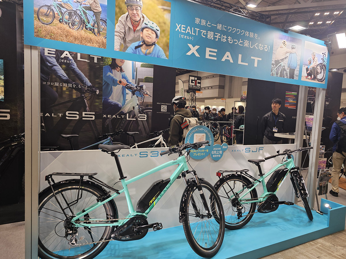 2024年春に開催された自転車関連のイベント。パナソニック「XEALT SJF」が展示されていた