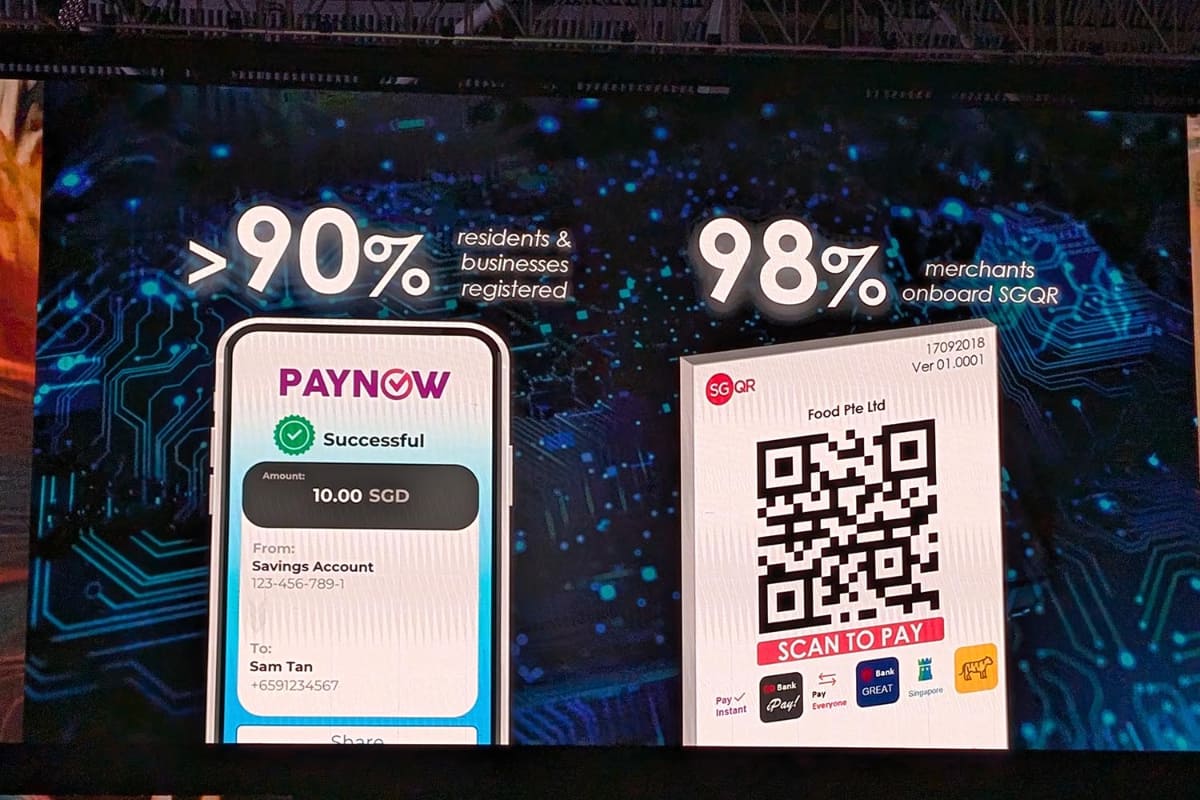 シンガポールで一般的なPayNowと共通QRの「SGQR」。同国ではPayNowが普及しすぎて、普通に一時滞在の外国人旅行客にさえPayNow支払いを要求してくるケースさえある