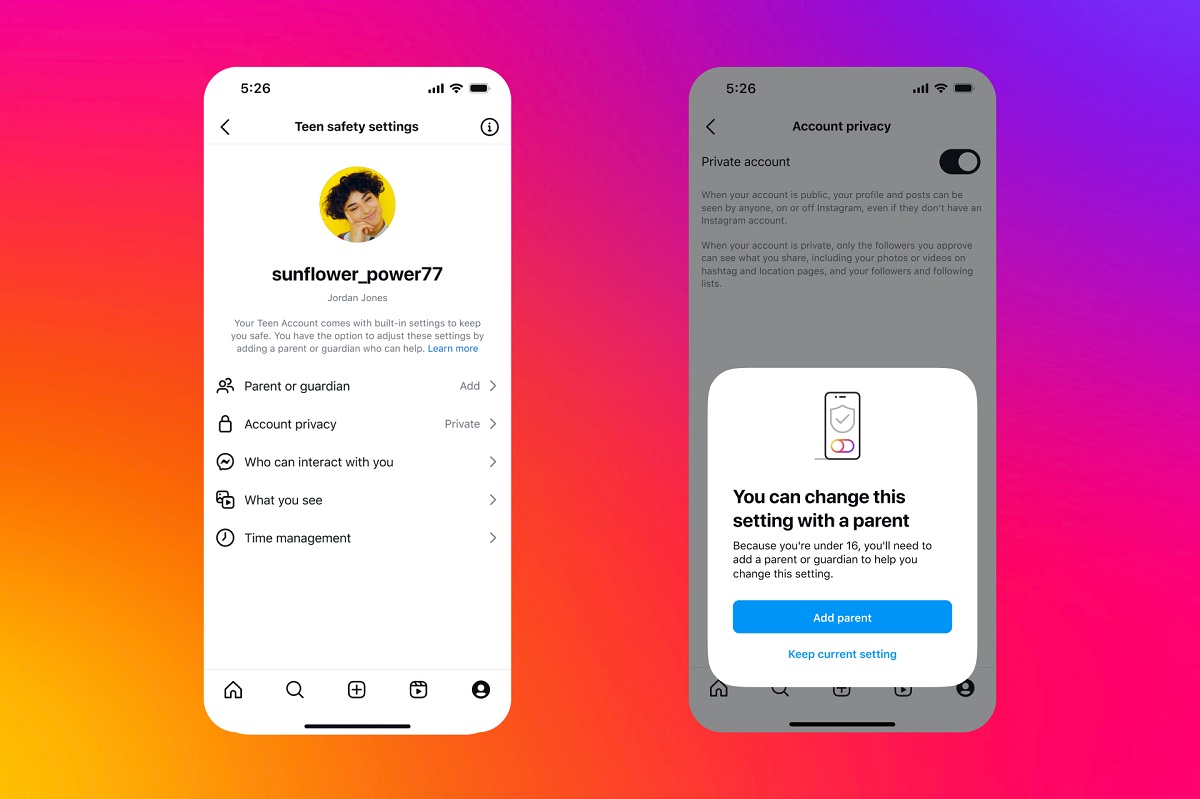 Instagramが導入を開始した<a href=" https://about.fb.com/ja/news/2024/09/instagram-teen-accounts/ ">「ティーンアカウント」</a>