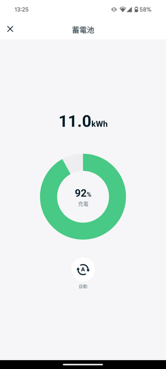 もちろん蓄電量も分かる