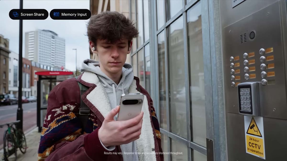 GoogleはProject Astraのデモビデオの中で、「メールなどで来ているドアのロック番号を教えてもらう」というシーンを公開