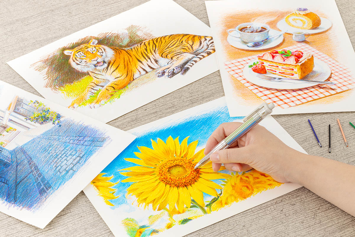 8色でのスケッチ・イラストイメージ