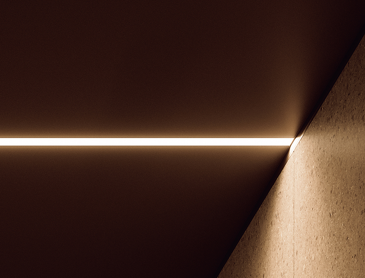 ブラック天井と天井照明