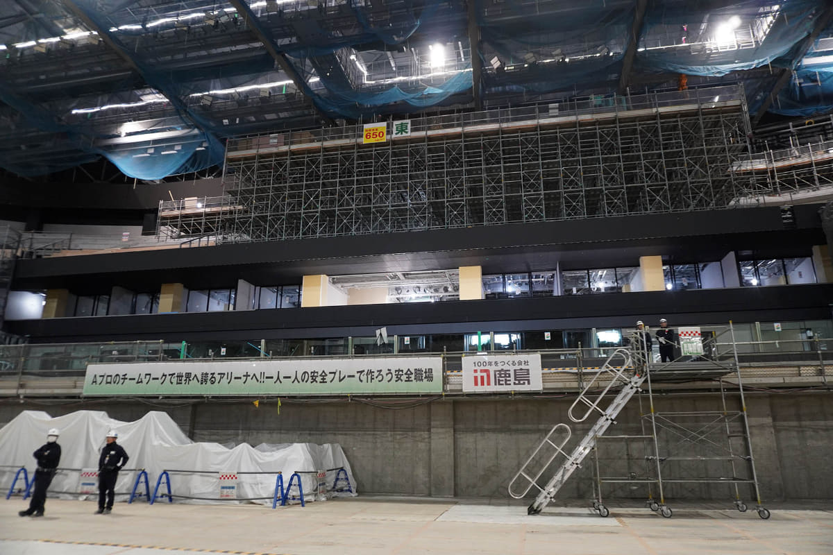 黄色い柱がある部分が3階のスイート。その下にテラススイートが設置される