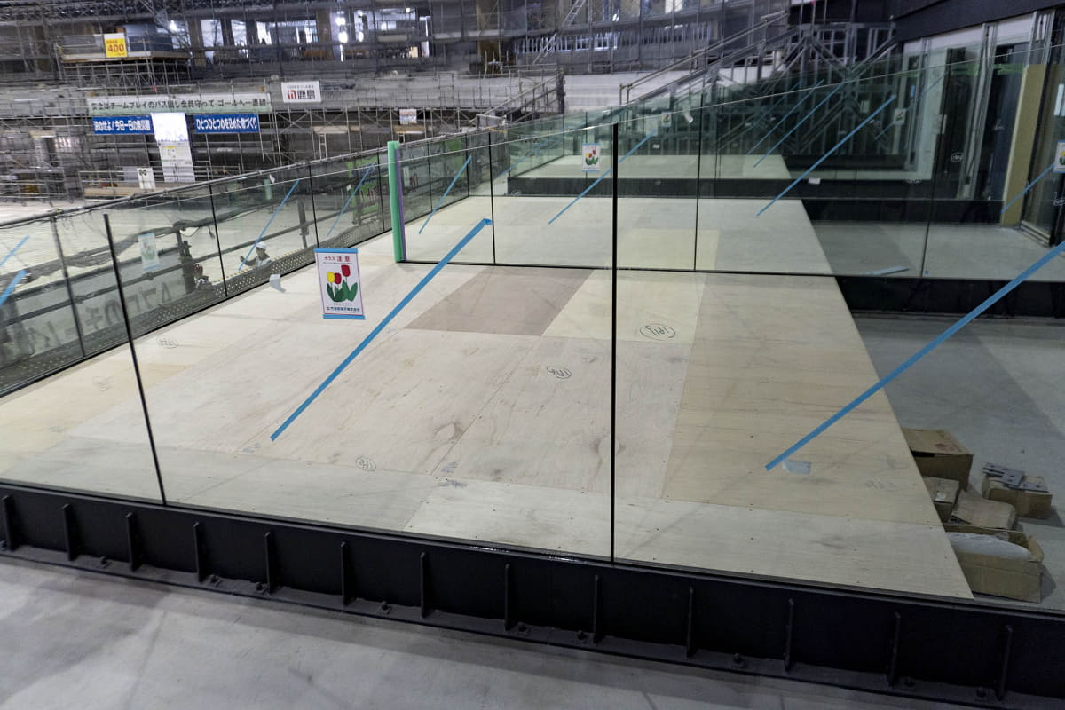 工事中のテラススイートエリア