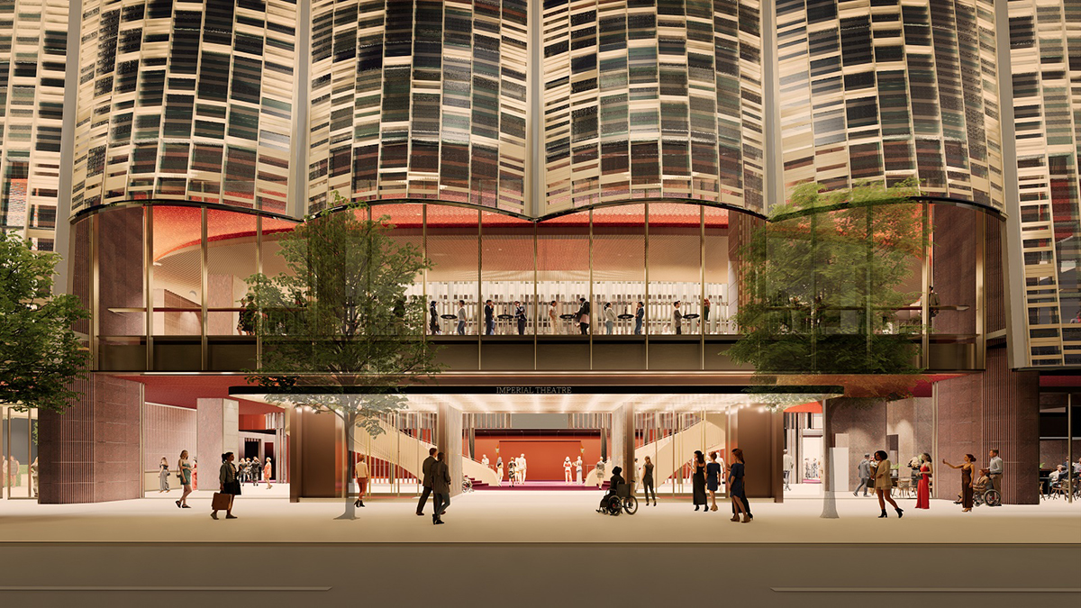 新・帝国劇場エントランス正面イメージ(提供元：小堀哲夫建築設計事務所)(C)Tetsuo Kobori Architects