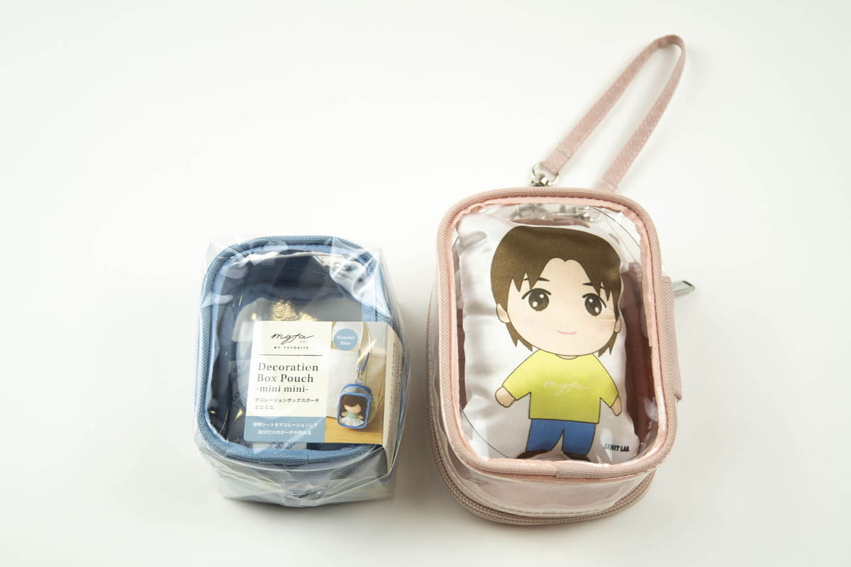 リヒトラブ myfa(ミファ) デコレーションボックスポーチ。左はミニミニ(1,485円)、右はミニ(1,540円)
