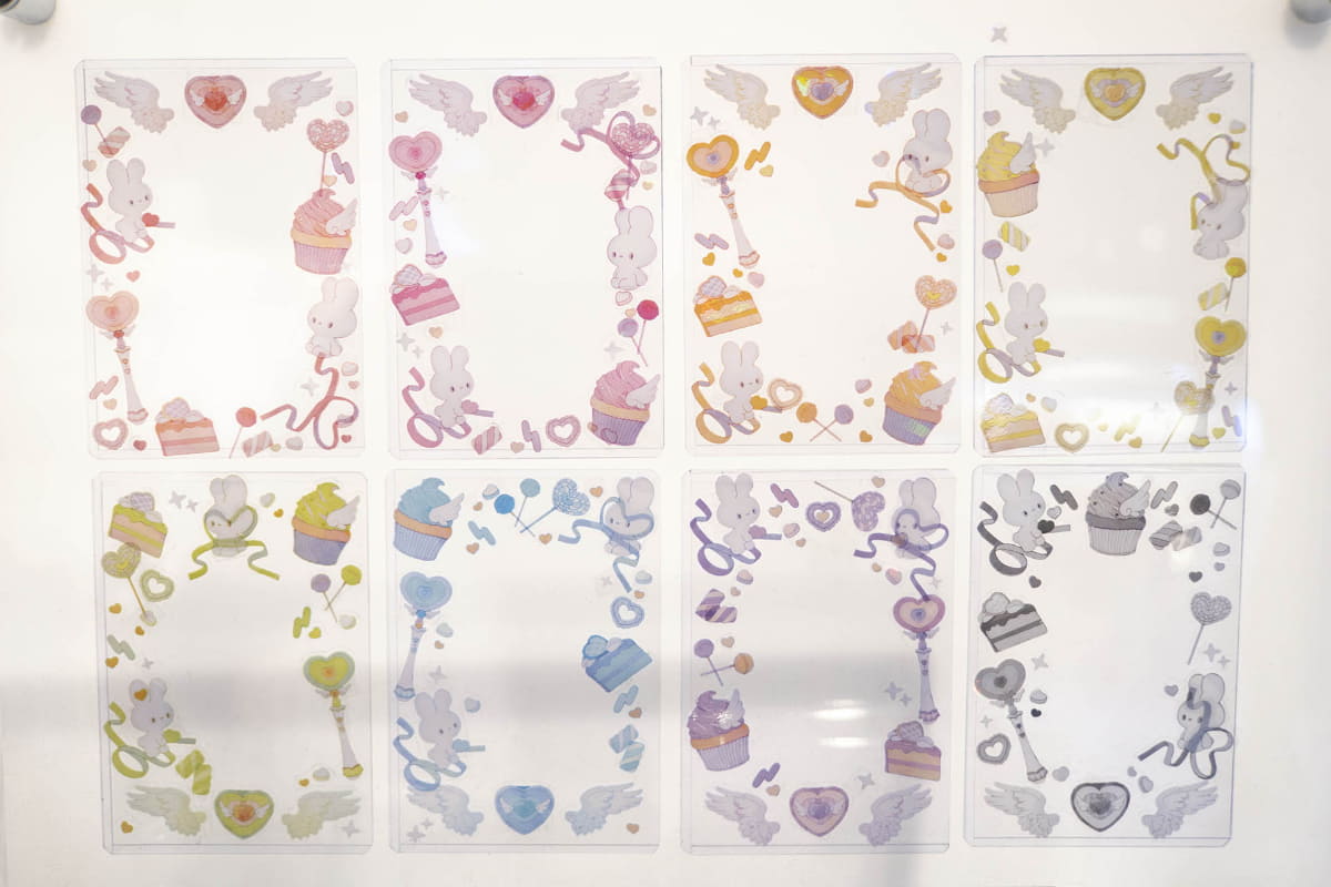 カードケースとデコレーションステッカーの組み合わせ例