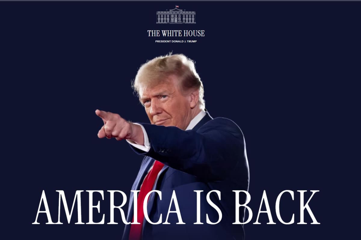 ホワイトハウスのWebサイトも一新された