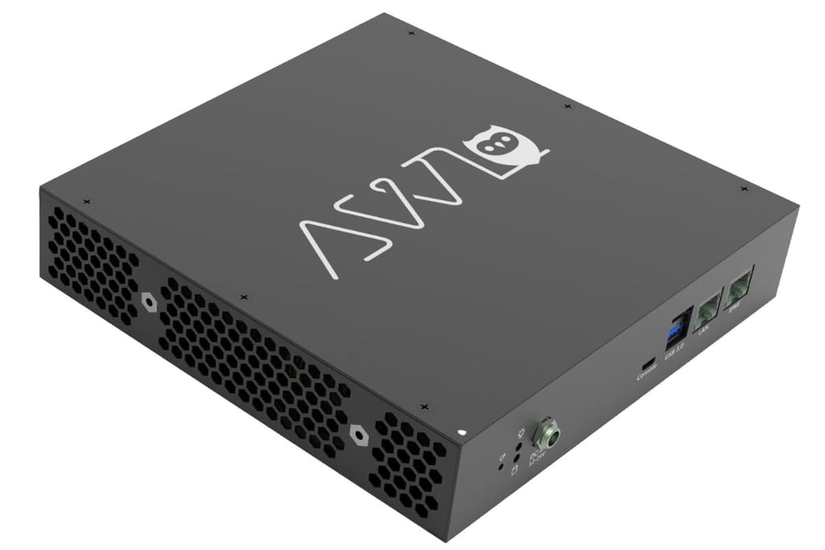 !WL BOX。AWLのAIモデルが動作するQualcommのDSP(Hexagon)であれば、どのSnapdragonでも動作するという(写真提供：AWL))