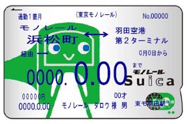 モノレールSuica定期券