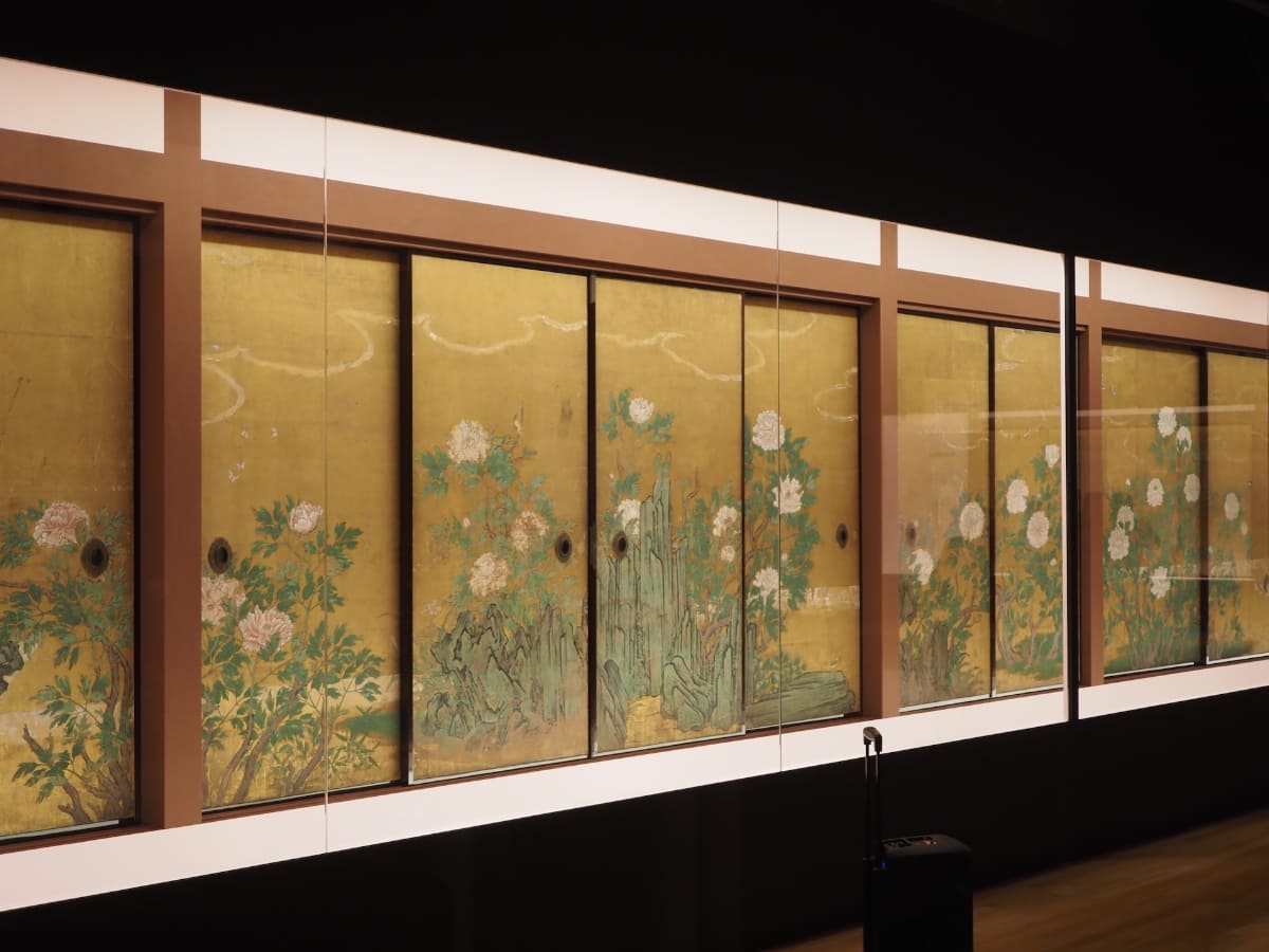 重要文化財《牡丹図(部分)》狩野山楽