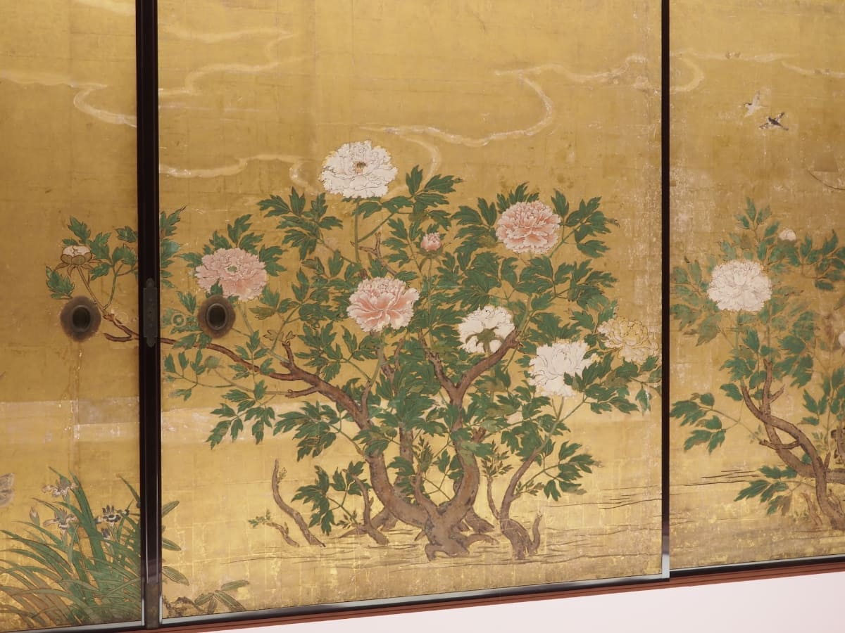 重要文化財《牡丹図(部分)》狩野山楽