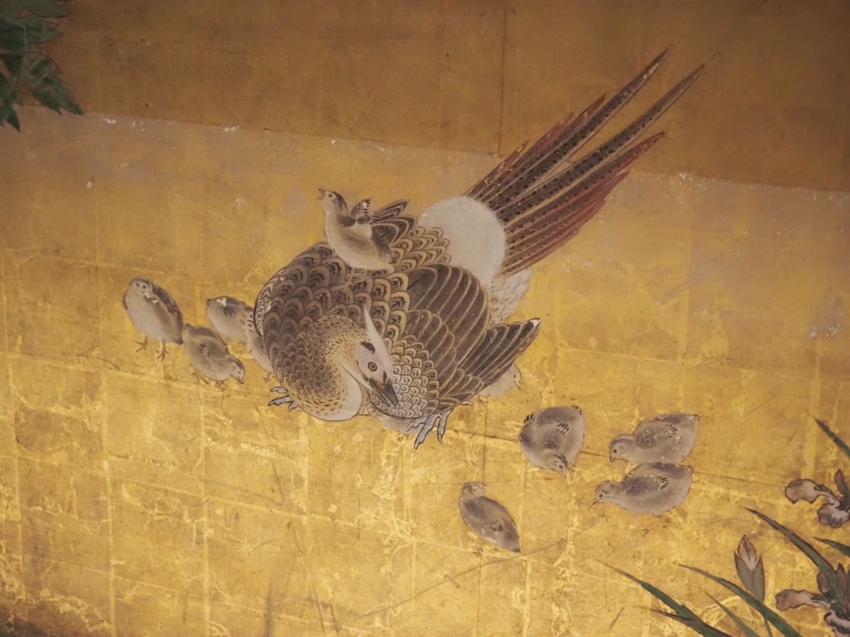 重要文化財《牡丹図(部分)》狩野山楽