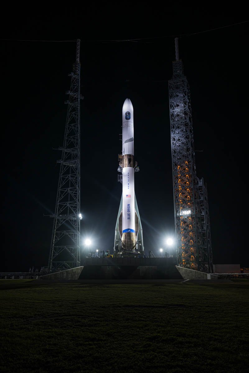 打上げ前のNew Glenn(Credit: Blue Origin)
