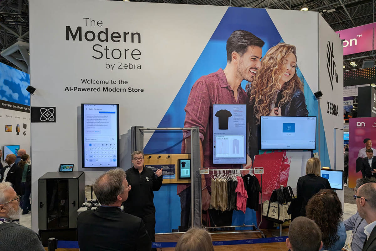 最新ソリューションを紹介するZebraのデモステージ