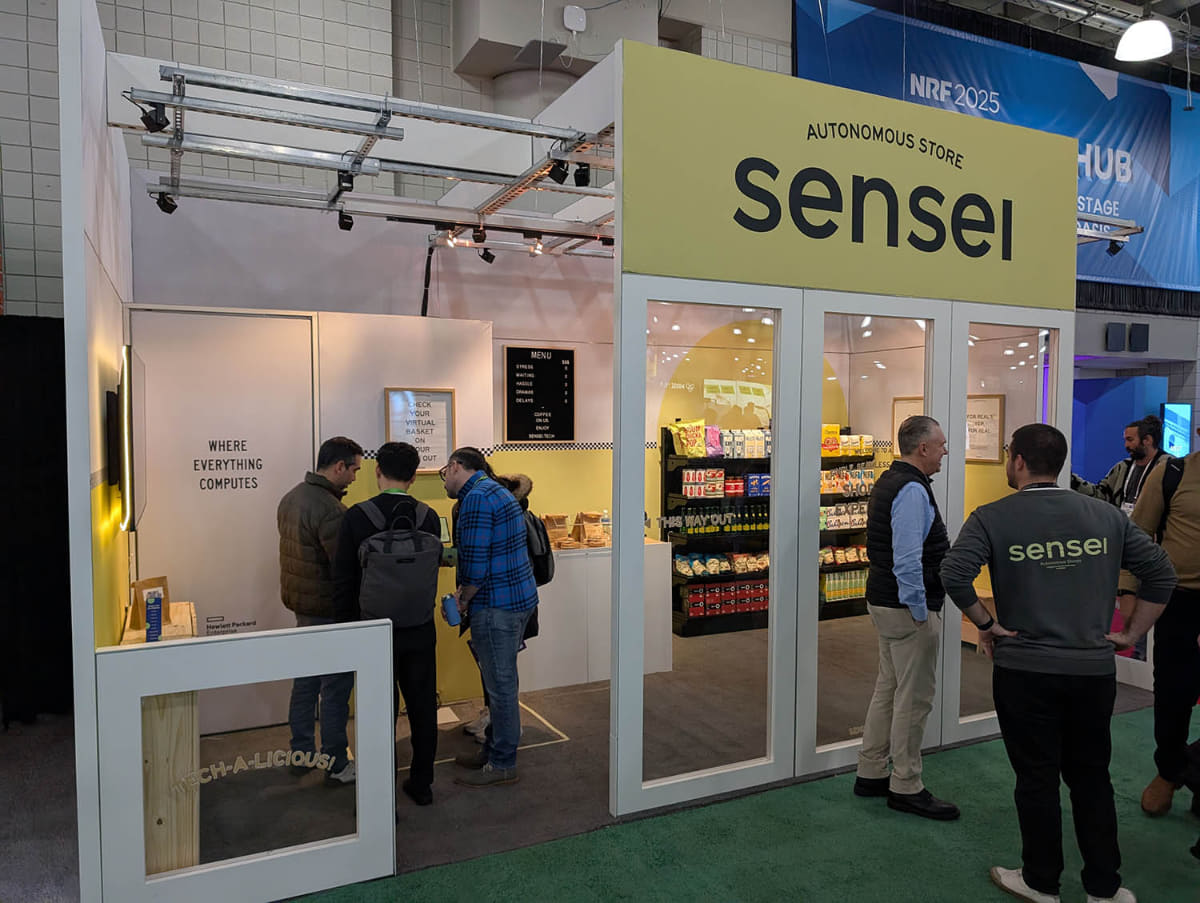 こちらは画像認識レジではなく、いわゆる無人レジ店舗に属する。ポルトガルのSenseiが提供するシステムで、西欧中心に採用例が増えているようだ。こちらも2年目の展示で、ごく当たり前の仕組みになりつつある