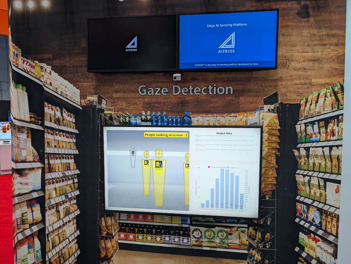ソニーセミコンダクタソリューションズのAITRIOSプラットフォームを使った視線検知のデモンストレーション