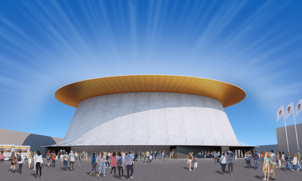 開会式会場のEXPOホール「シャインハット」