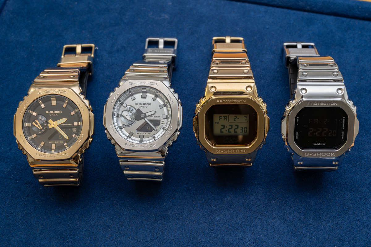 タフシリコーンバンド採用第1弾の「FINE METALLIC SERIES」4機種