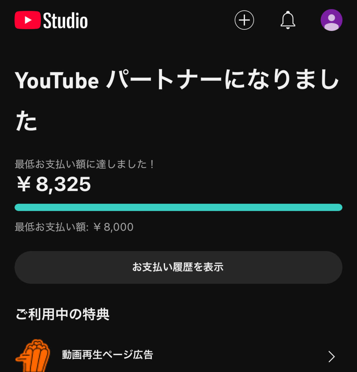 いちおう8,000円を超え、振り込まれそうな状態