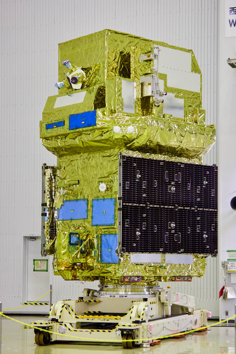 打ち上げ前の「だいち3号(ALOS-3)」(Credit: JAXA)