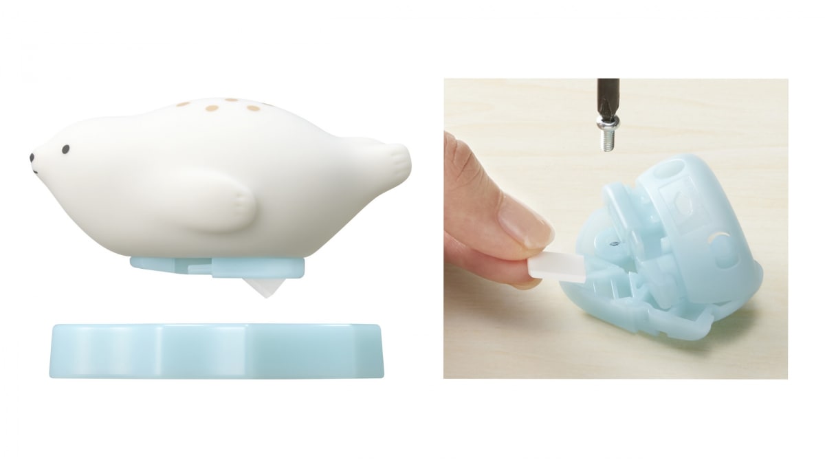 スライドロック(左)と専用替刃(右)