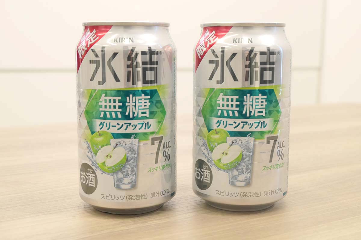 3月に発売した期間限定商品「氷結無糖 グリーンアップル ALC.7%」