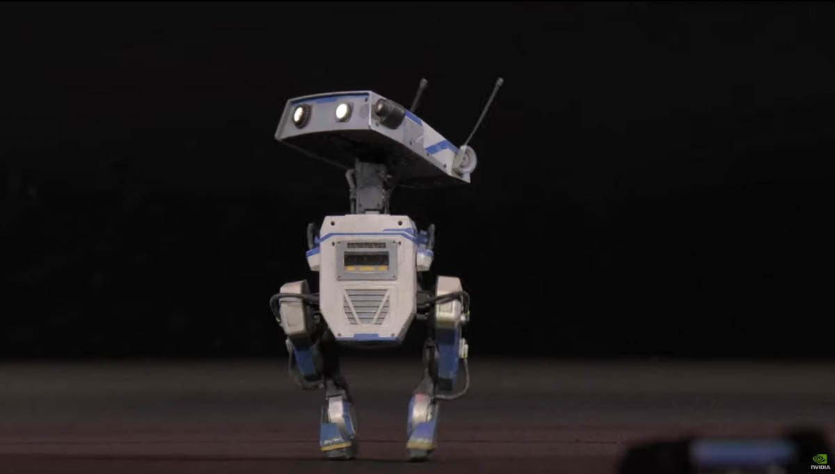 NVIDIAのジェンスン・フアンCEOと掛け合い(?)を披露するBDXドロイド