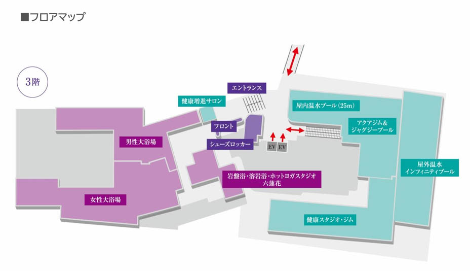 うめきた温泉 蓮 フロアナップ