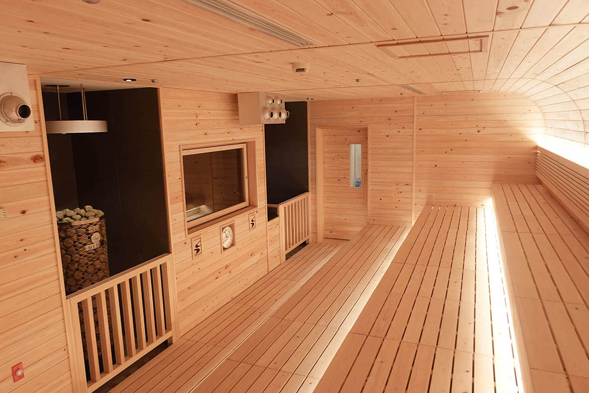 フィンランド式ドライサウナ(写真は男性用)