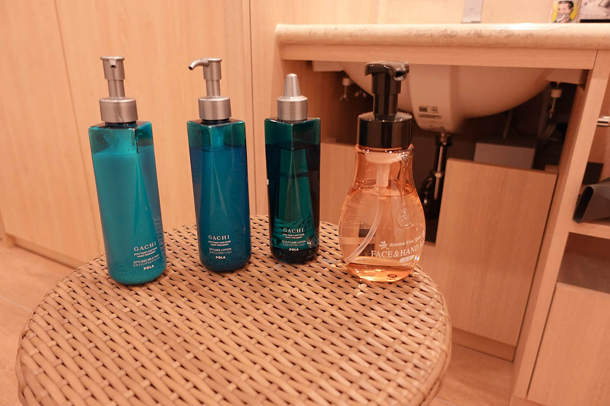 男性浴場用のアメニティ