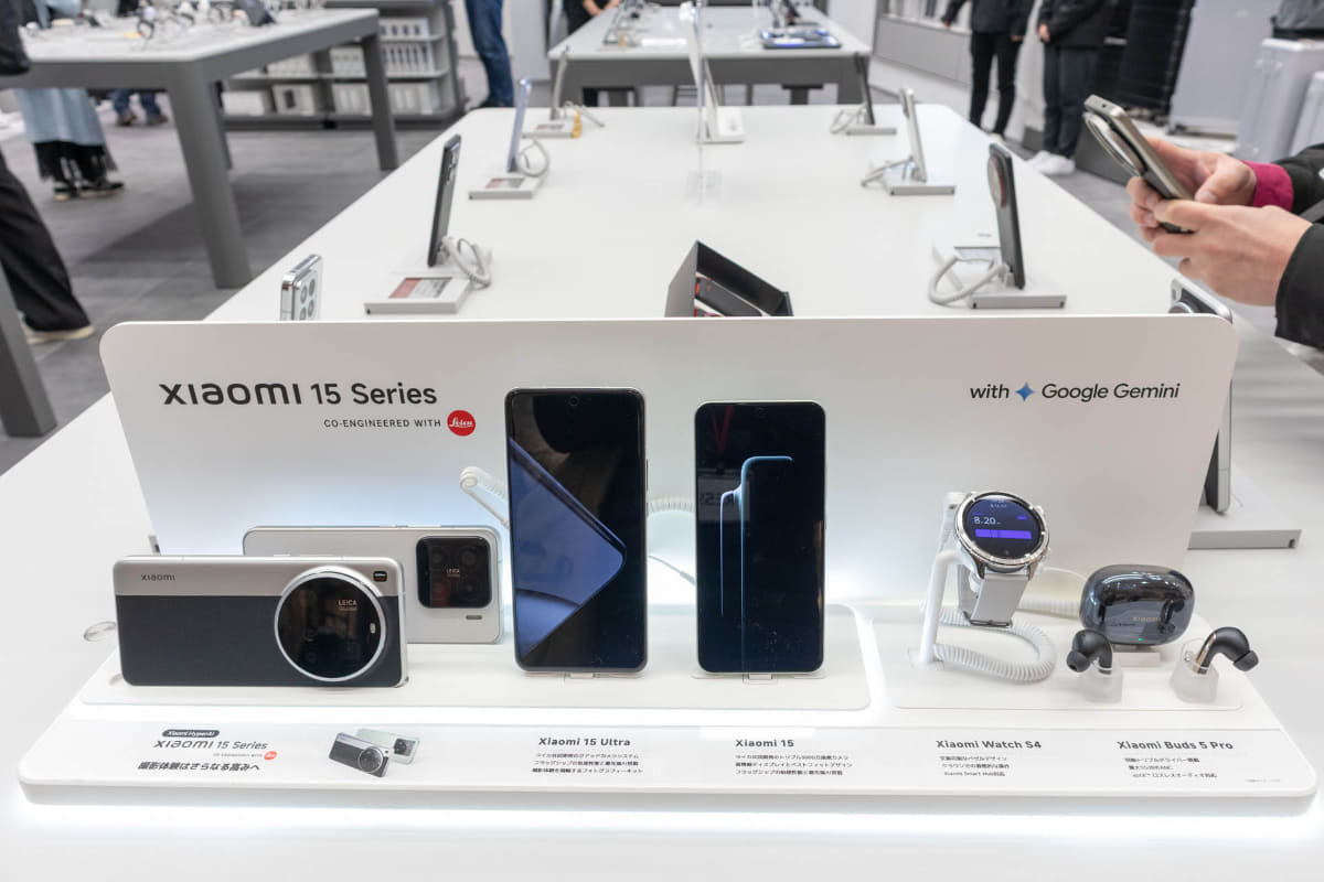 発表直後のスマートデバイスは入り口の目立つ場所にまとめられていた