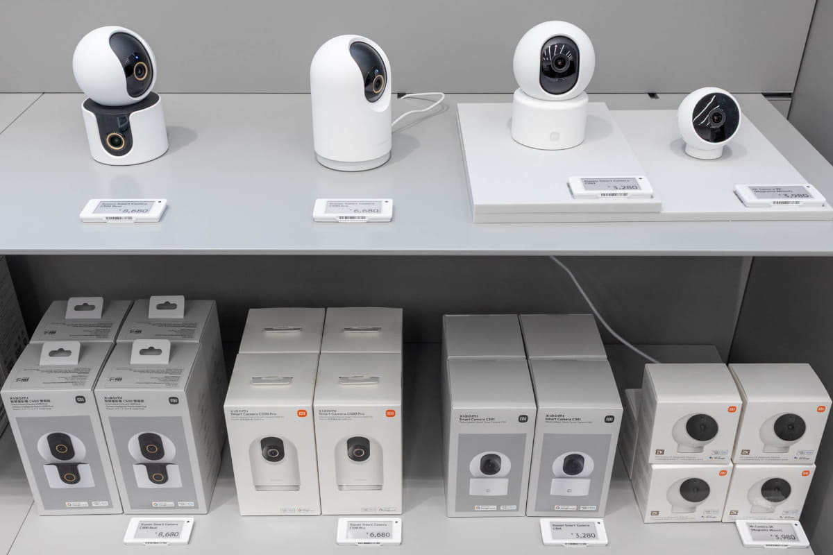 スマートカメラでは2つのカメラを搭載した「XiaomiスマートカメラC500 Dual」(左端)が新製品となっている