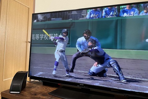 高校野球の実況の声がよく聞こえるので父は満足していました
