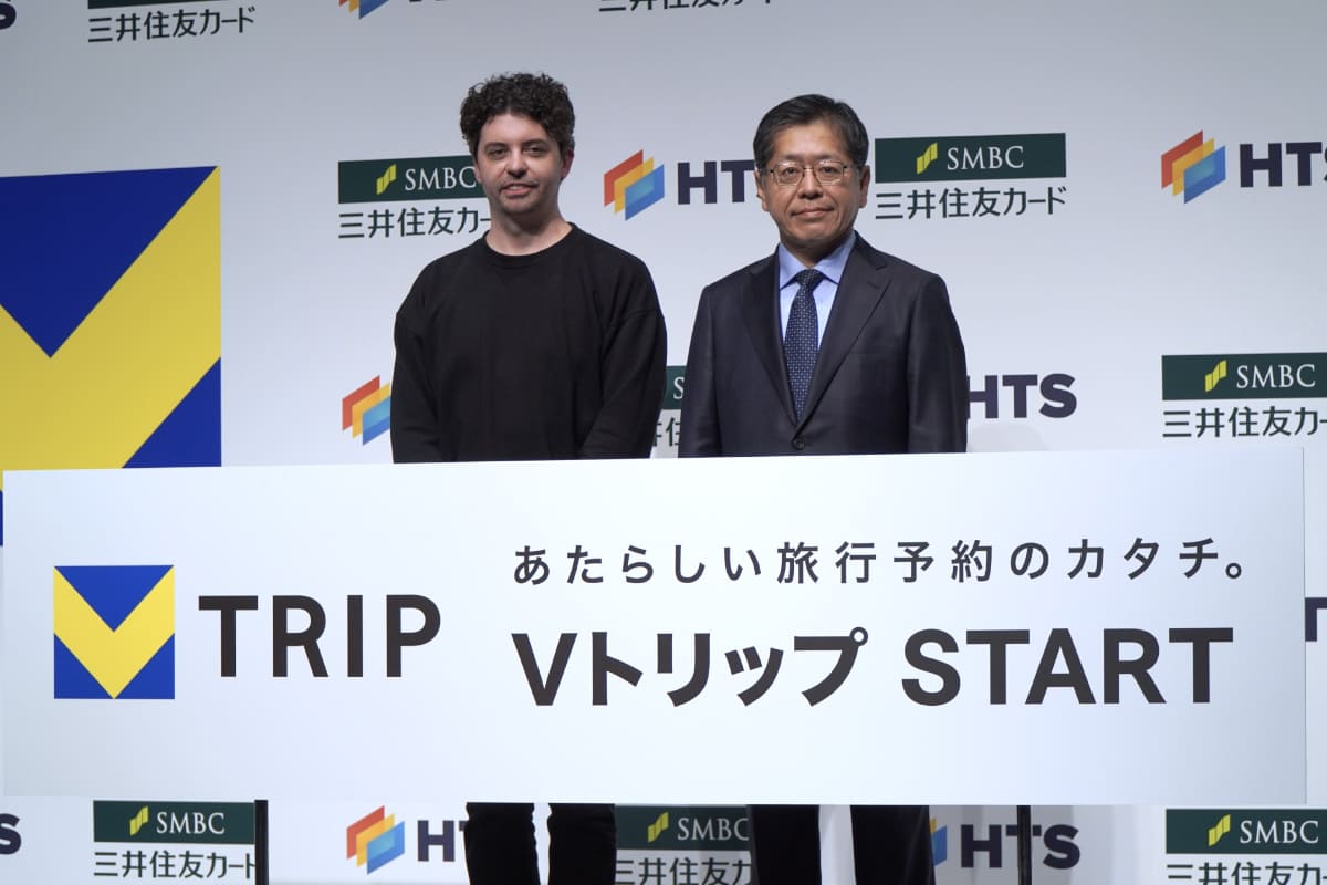 左から、HTS代表のダコタ・スミス氏、三井住友カード 代表取締役社長 大西幸彦氏