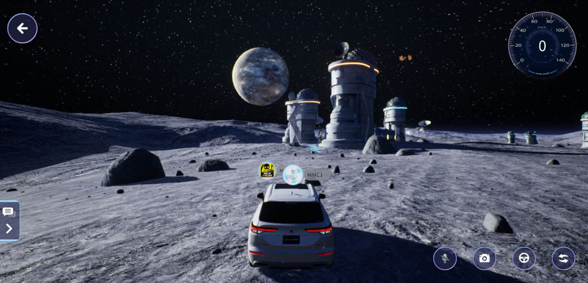 月面をドライブする「ギャラクシーアドベンチャー」