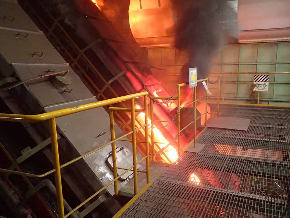 不燃ごみ処理センターで発生した火災