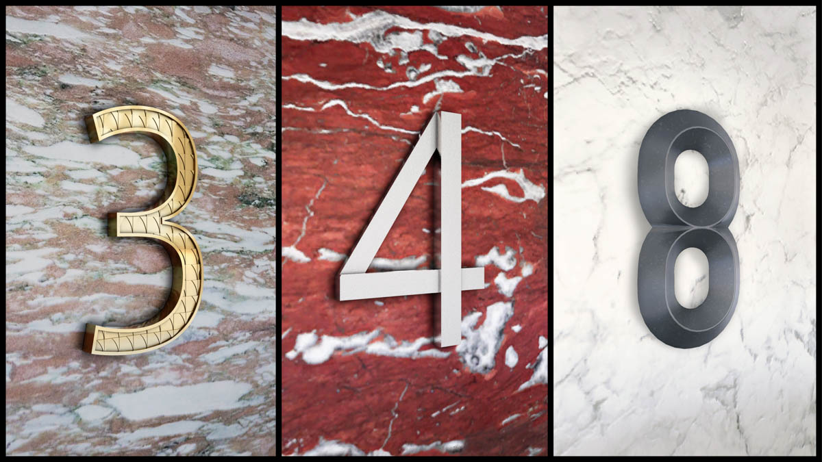 鋳物で製作した階数表記サイン