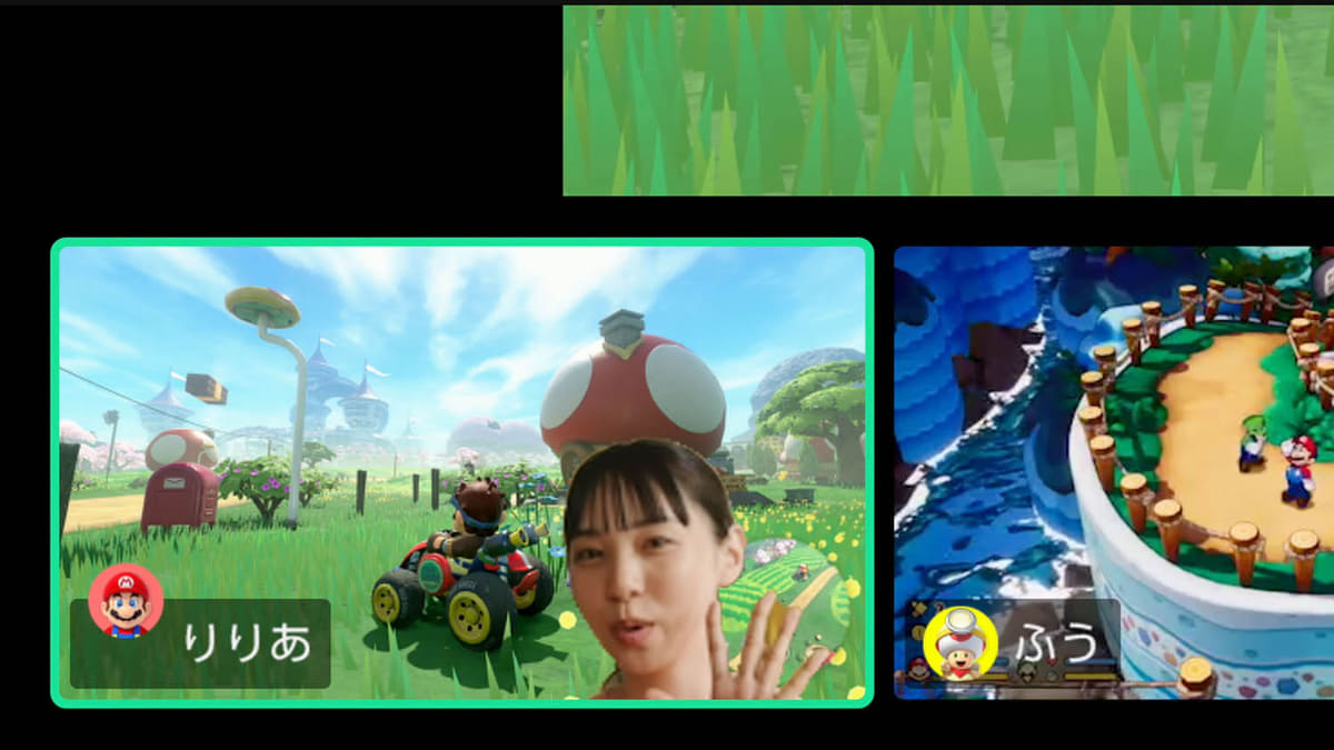 ゲームしながらビデオチャットする機能も搭載。背景切り抜き機能も