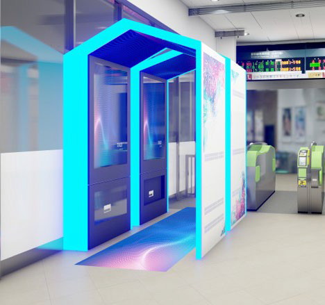 長岡駅はパナソニック コネクト製で、ゲート型の改札機が新設される