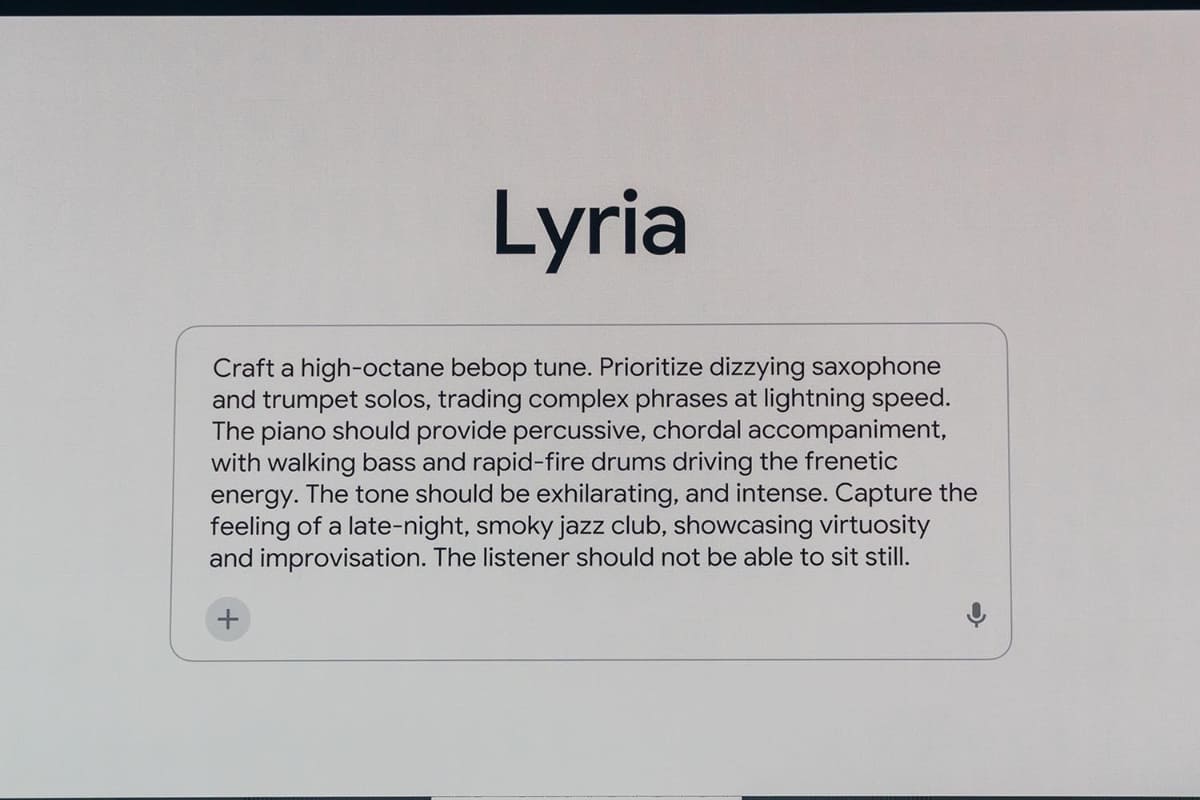 インストゥルメンタルを生成するAIモデル「Lyria」