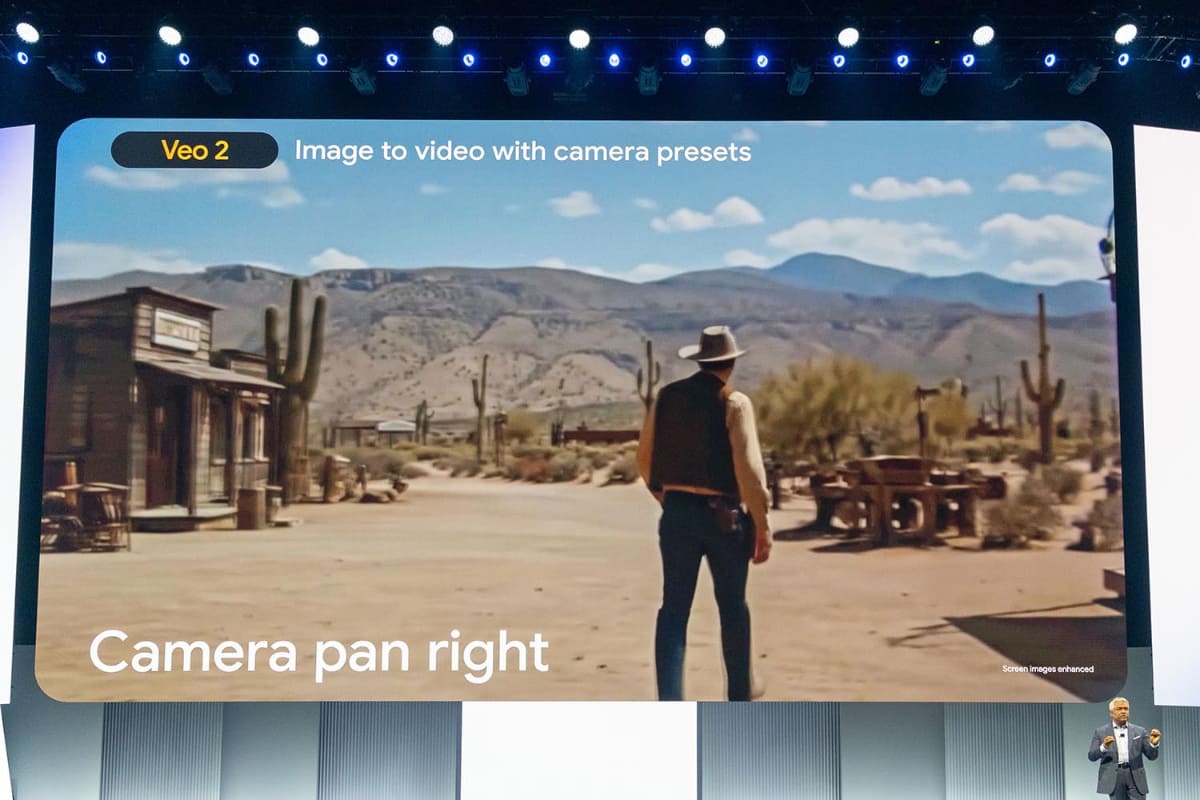 Veo 2ではカメラの動きを再現して動画生成も可能